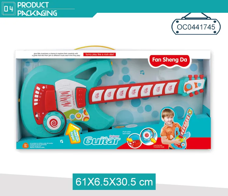 Wholesale Plastic Musical Instruments Electric Kids Music Toy Guitar for Children