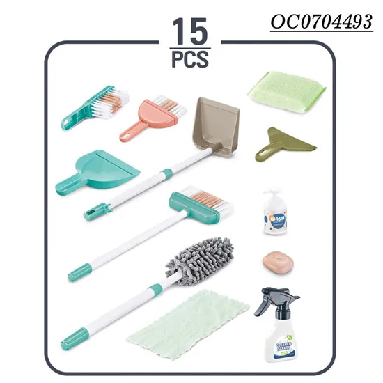 Wholesale Educational Plastic Children House Pretend Play Cleaning Toy Set for Kids