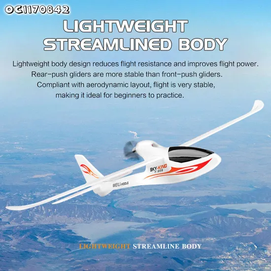 Wholesale Flying 2.4GHz Remote Control RC LED Light Airplane Children Large Foam Planes