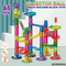 Flashing Slide Ball Track Transparent Big Building Block Marble Run Toy for Kids