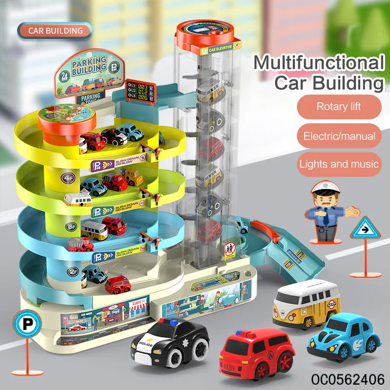 Creative Construction Track Assembly Play Set Slot Building Toy with Light Music