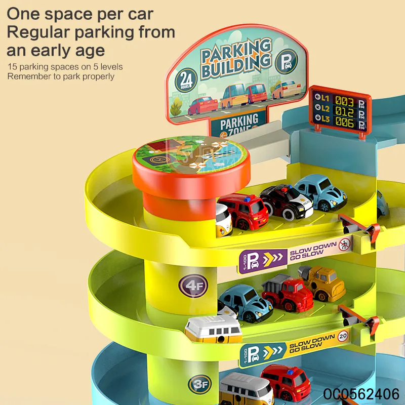Creative Construction Track Assembly Play Set Slot Building Toy with Light Music