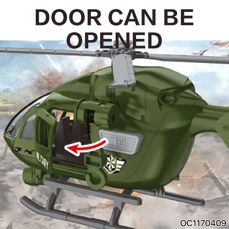 Mini Wholesale Role Play Mini Fighter Plane 1: 20 Scale Model Helicopter for Kids with Light and Sound