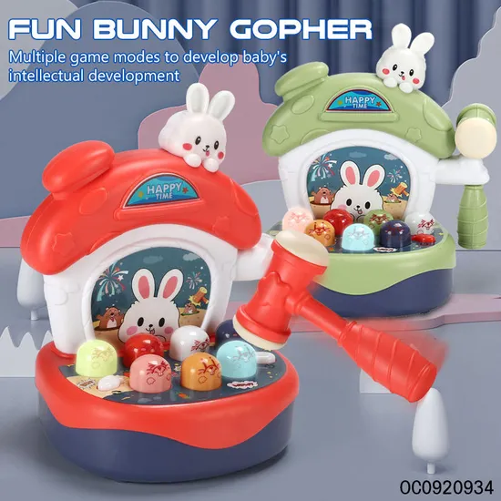 Wholesale Family Interactive Intelligence Educational Baby Electric Plastic Kids Board Whack a Mole Game light and Music