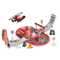 3 Pieces Fire Truck Toy Car Model Diecast Super Parking Lot Toys with Track Rail