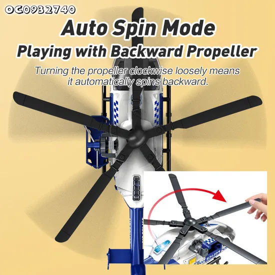 1: 12 Scale Model Electric Kids Rescue Toys Helicopter for Kids Gift with Light and Sound
