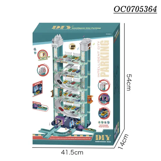 6 Floors Tracks 2PCS Alloy Cars Track Educational Parking Garage Toys