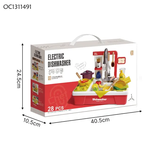 Wholesale Sounds Light Spray Sink Function Children Pretend Role Play Cooking Educational Kitchen Toy for Girl
