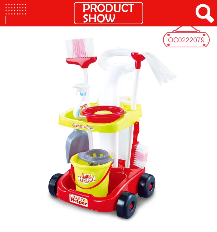Small Plastic Household Cleaning Set Brushes Tools Toys for Baby