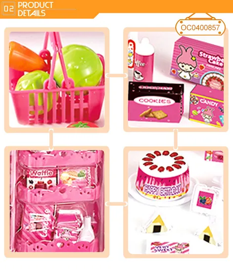 Wholesale Household Mini Children's Plastic Play Set Kitchen Cabinet Toys