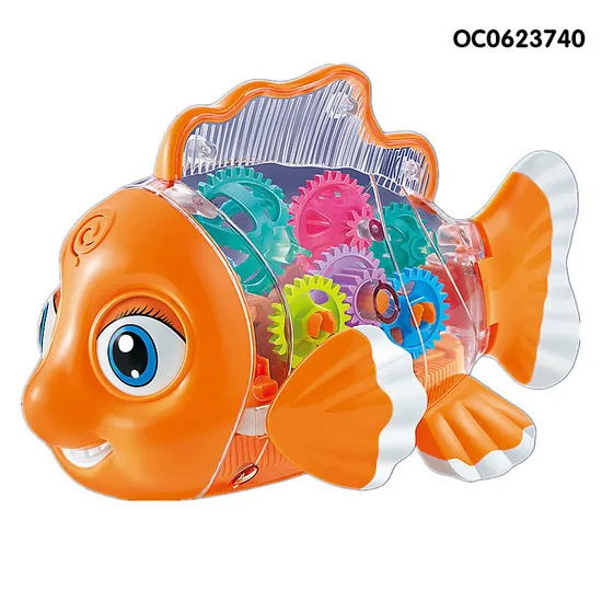 Wholesale Hot Selling Battery Operated Unique Electric Electronic Fish Toy with Light Music
