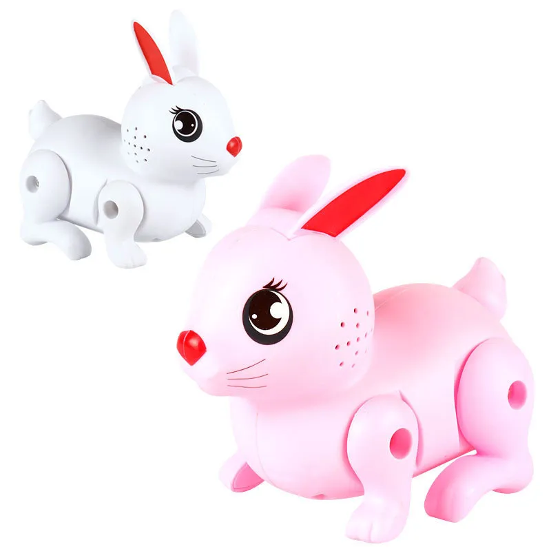 Wholesale Hot Selling Baby Flashing LED Light up Rabbit Dolls Battery Operated Animals Musical Electric Toy for Kids