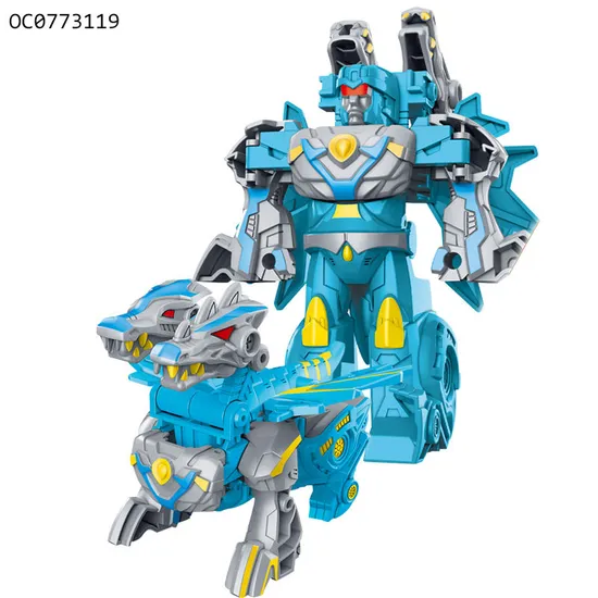 New Arrival Cool Plastic Small Robot Deformation Dinosaur Car Toy for Kids