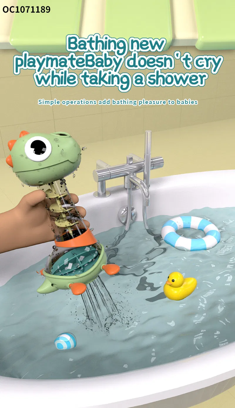 Wholesale Children Cartoon Dinosaur Design Educational Water Play Baby Bathroom Bath Shower Toy