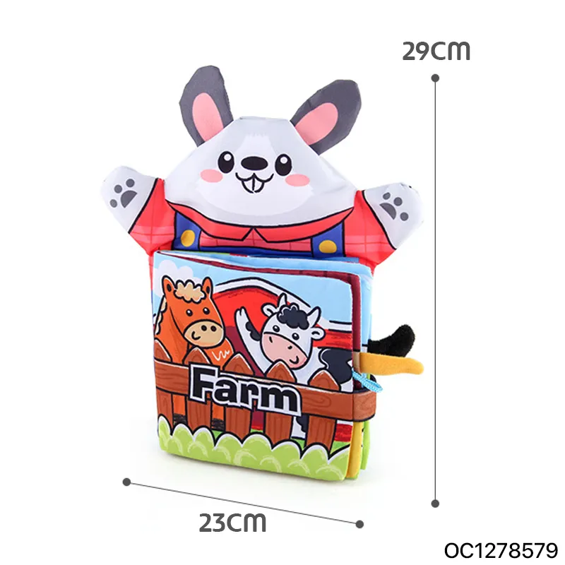 Wholesale Montessori Educational Sensory Animal Cloth Fabric Books Toy for Kids with Sound