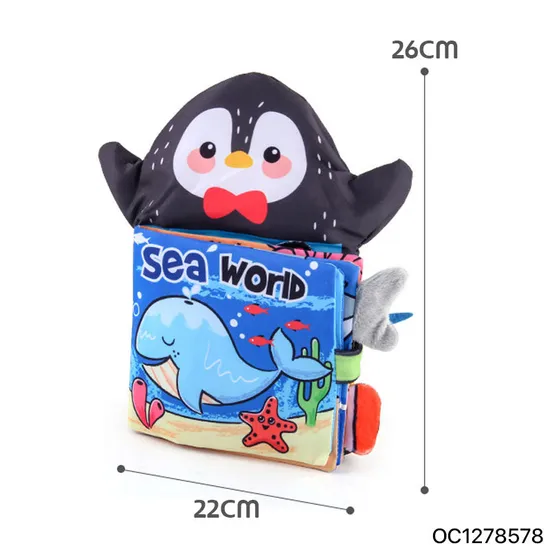 Wholesale Montessori Educational Cartoon Sea Life Animals Learning Materials Baby Book Toy