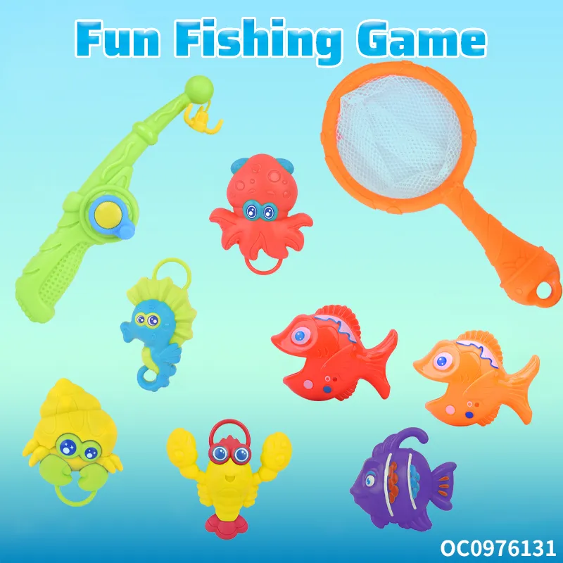 Wholesale Montessori Funny Plastic Fish Bath Fishing Educational Baby Water Game Toys for Kids