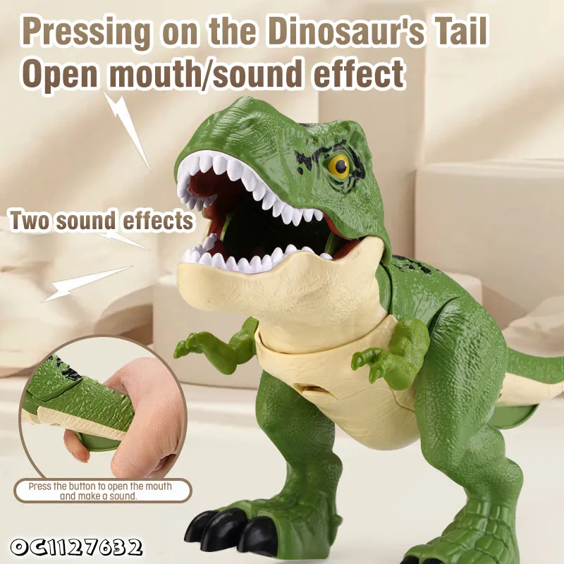 PVC Dinosaur Simulation Sound Jurassic Tyrannosaurus Rex Mechanical Electric Robot Dinosaur Toy with Moving Tail and Mouth