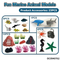 Wholesale Montessori Educational 23PCS PVC Educational Model Plastic Sea Counting Animal Toys Set for Kids