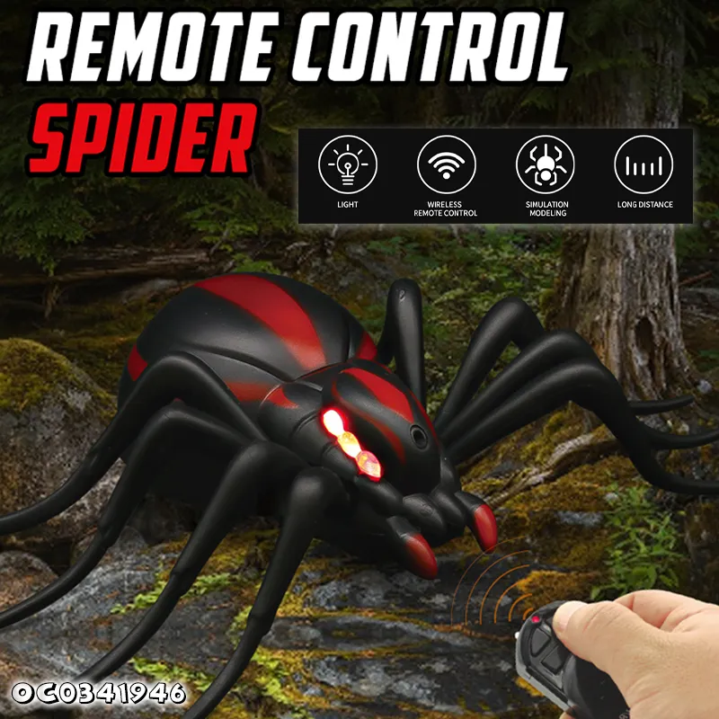 Wholesale Funny 360 Degree Rotating Plastic Realistic Simulation Infrared Remote Control Crawling Spider Toy for Kid