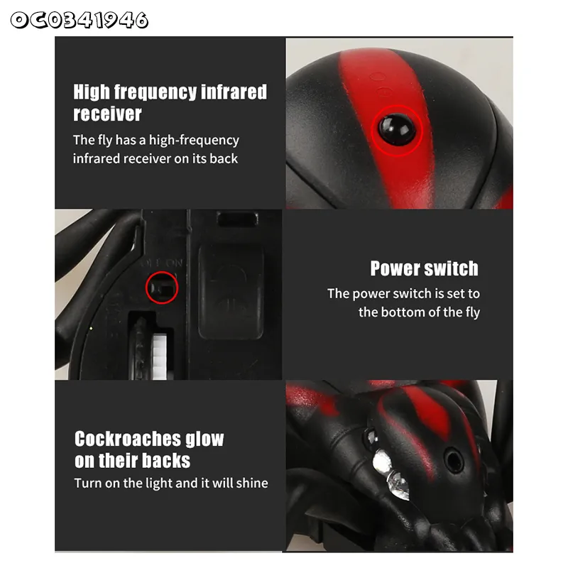 Wholesale Funny 360 Degree Rotating Plastic Realistic Simulation Infrared Remote Control Crawling Spider Toy for Kid