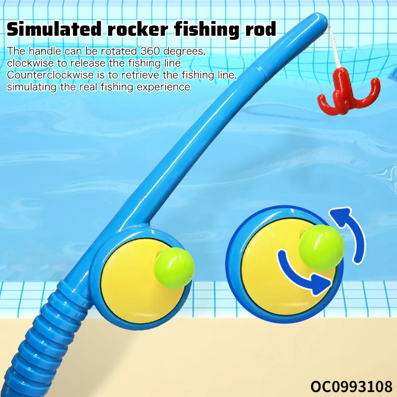 Wholesale Montessori Magnetic Realistic Plastic Fishing Toys Bath Game DIY Kit Baby Water Game
