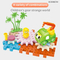 Wholesale DIY Funny Light Popular DIY Plastic Building Block Truck Toys