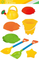 Wholesale Creative Play Beach Bucket and Spade Sand Sea Animals Hand Push Truck Plastic Outdoor Toy