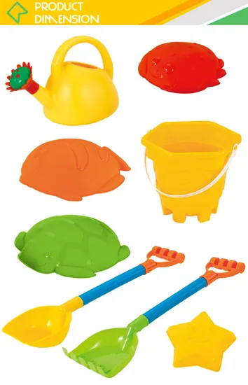 Wholesale Creative Play Beach Bucket and Spade Sand Sea Animals Hand Push Truck Plastic Outdoor Toy