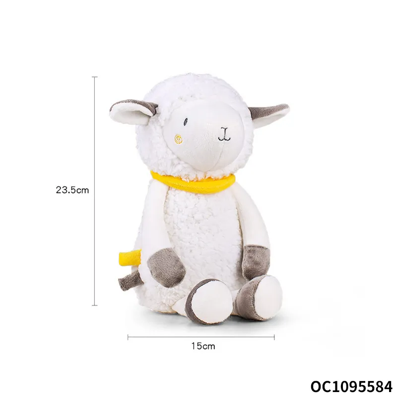 Wholesale Night Light Custom Light up Cute Sheep Singing Musical Stuffed Plush Animals Sensory Toy with Soothing Music