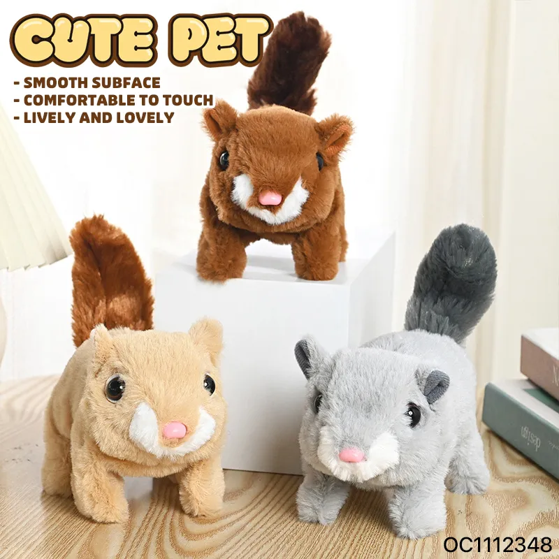 Wholesale Educational Plush Electric Walking Plastic Animal Plush Custom Stuffed Plush Doll Toy