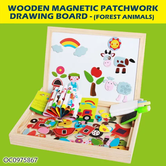 2in1 Drawing Board Custom Brain Games Animal Jigsaw Puzzle Wooden Toys for Kids