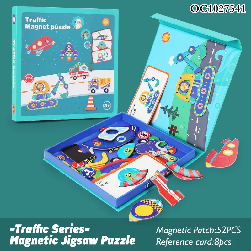 Space Shuttle Design Portable Jigsaw Puzzle Board Early Learning Montessori Educational Toys for Sale