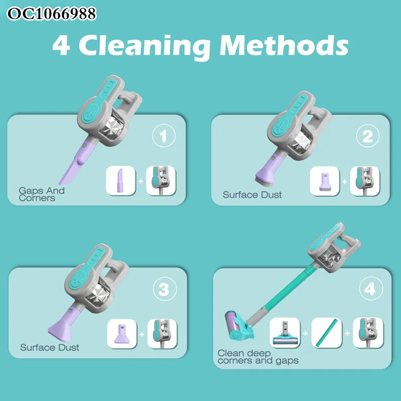 Wholesale Educational Plastic Pretend Play Home Cleaning Household Electric Cleaner Toy for Kids