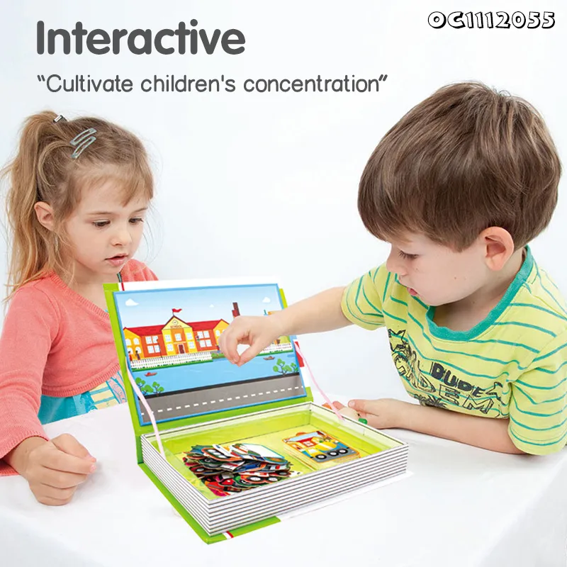 Wooden Fun Learning Educational Floor Cartoon Traffic Jigsaw Puzzles Car Kids Toys for Children