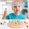High Quality Interactive Children Educational Custom Montessori Color Wooden Chess Board Game Toy for Kids