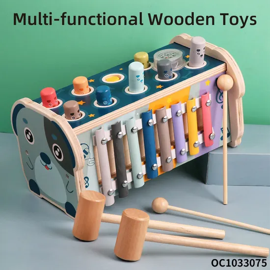 Wholesale Classic Family Music Whack a Mole High Quality Wooden Board Montessori Education Toys Game