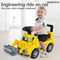 Wholesale Children Engineering Series Truck Model Kids Electric Ride on Car with Music