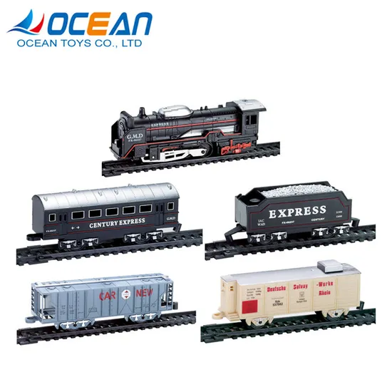 Kids Favour Birthday Gift 5 Carriages Scrap Train Rail Cheap Electric Cars Toys for Sale