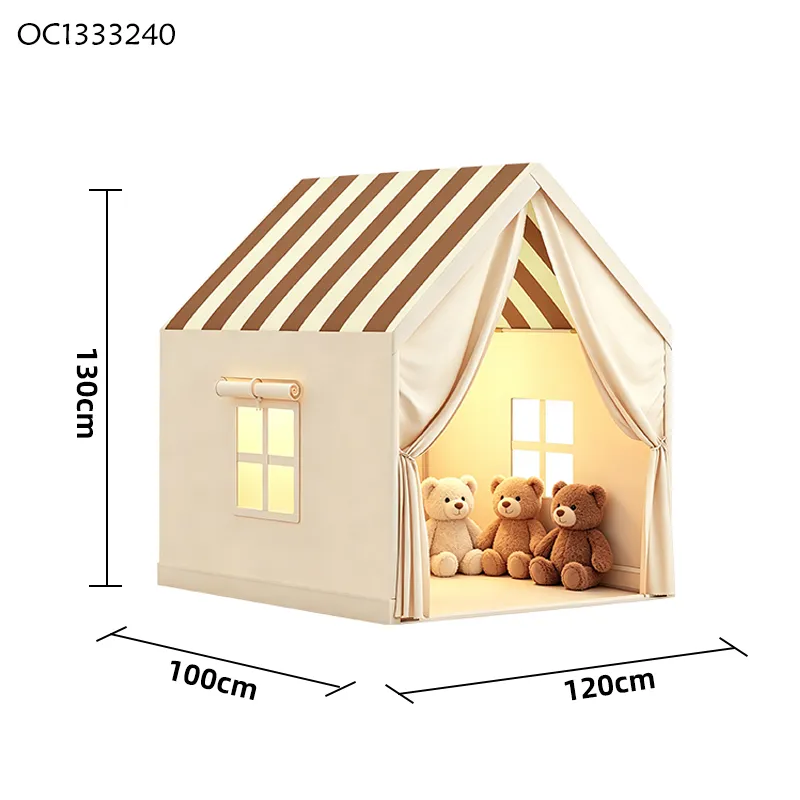 Wholesale Indoor Children Plastic Baby Role Indoor Playground for Kids Camping Playhouse with LED Light