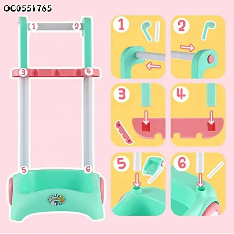 Wholesale Pretend Play Electronic Plastic Children House Play Cleaning Toys Set
