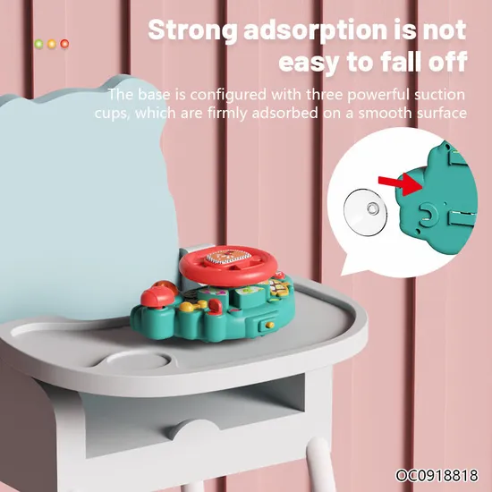 Children Interactive Plastic Education Electric Plastic Racing Adventure Steering Wheel Toys for Children