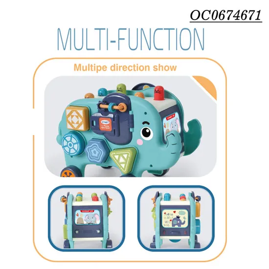 Wholesale Kid Interactive Educational Cartoon Elephant Whack a Mole Game Custom Board Montessori Baby Toys