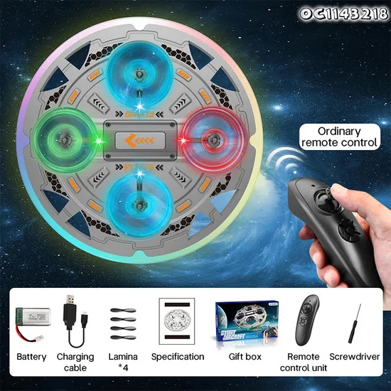 Wholesale Controlled Children DIY RC Remote Control Quadcopter Light up Flying Drone Toys for Kids
