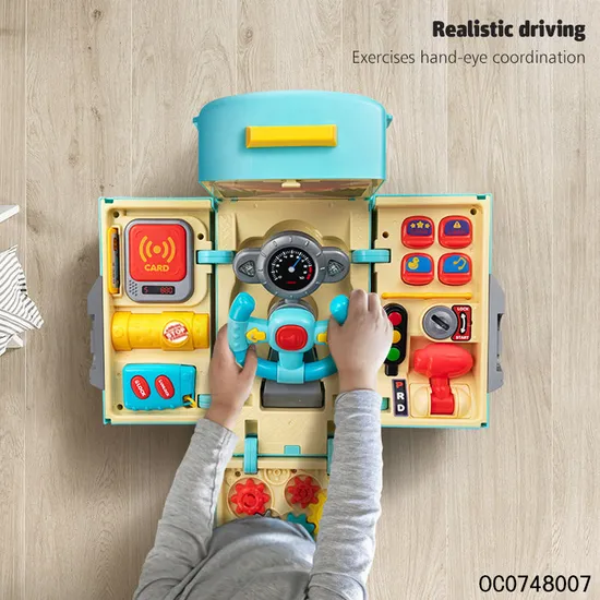 Interesting Interactive Montessori Baby Cartoon Kids Children Educational Steering Wheel Toy