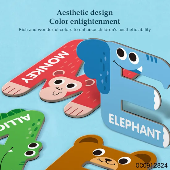 Abcd Cognitive Magnetic Toys Alphabet Animal Puzzle Board Games for Kids Educational