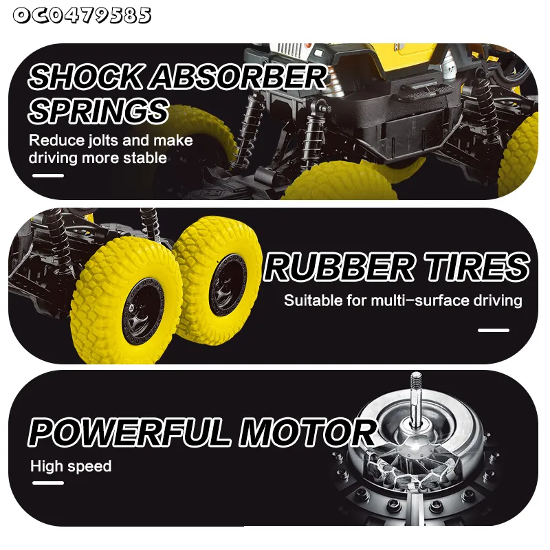 New Model 1: 16 Scale Cheap Wholesale Toys Climbing off Road Remote Control 6 Wheel RC Car