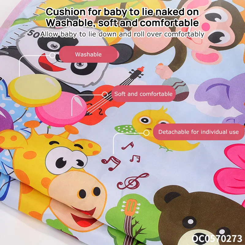 Baby Toy Keyboard Rattle Safe Foldable Training Sensory Crawling Baby Activity Music Play Mat