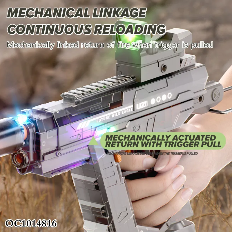 Shooting Water Hot Selling Summer Kid New Arrival Plastic Automatic Electric Water Gun Toy with LED Summer