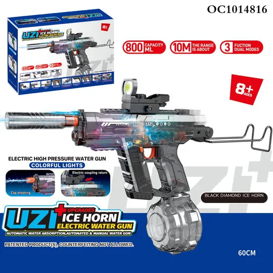 Shooting Water Hot Selling Summer Kid New Arrival Plastic Automatic Electric Water Gun Toy with LED Summer